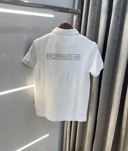 Hug o Boss Porsch e White Premium Polo T-shirt