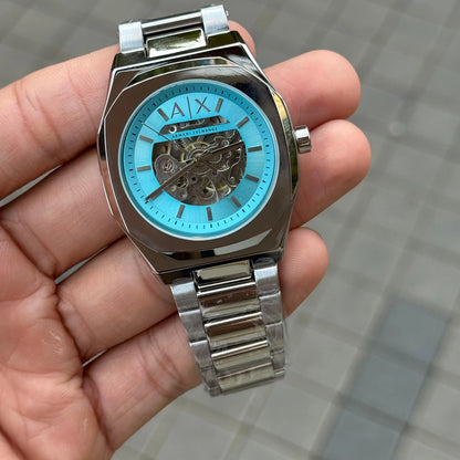 Arman i Exchange Skeleton Square Open Machine Silver Tiffany