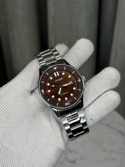 Citizen NJ0191 Silver Brown Premium Quartz Watch