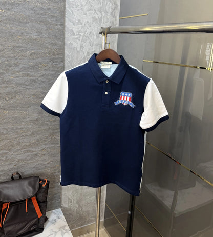 Gant Navy Blue Logo Work Premium Polo T-shirt