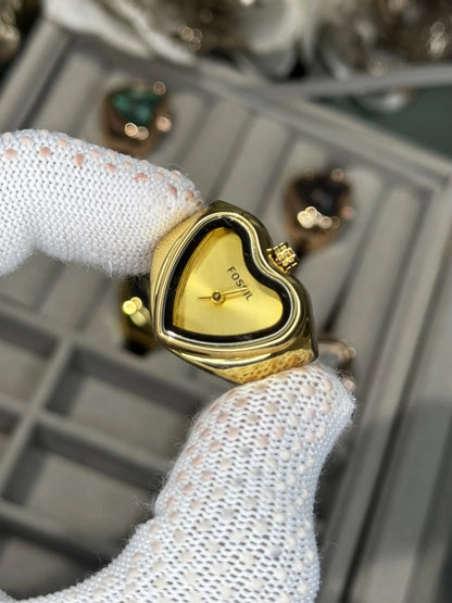 Fossi l All Gold Ring Analog Ladies Watch