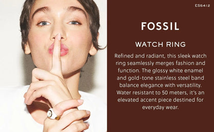 Fossi l Gold White Ring Premium Ladies Watch