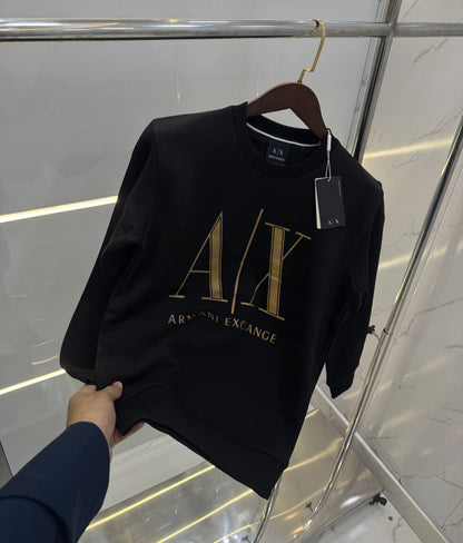 Arman i Exchange Black 2 Logo Print Premium Sweatshirt