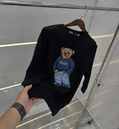 Ralph Lauren Black Teddy Knitted Imported Pull Over