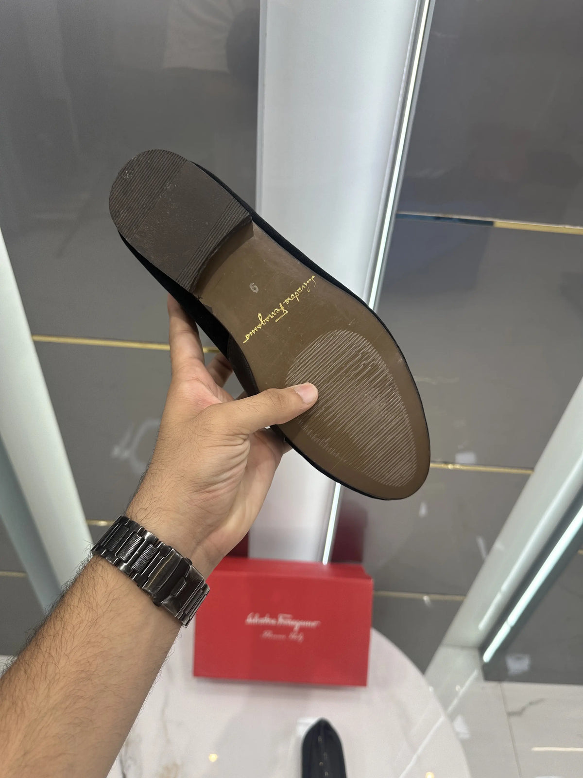 Salvatore_Ferragamo Black Premium Suede Leather Loafers