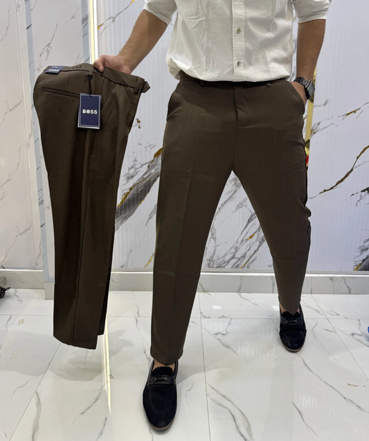 Hug.o  Bos.s Brown Imported Korean Trouser
