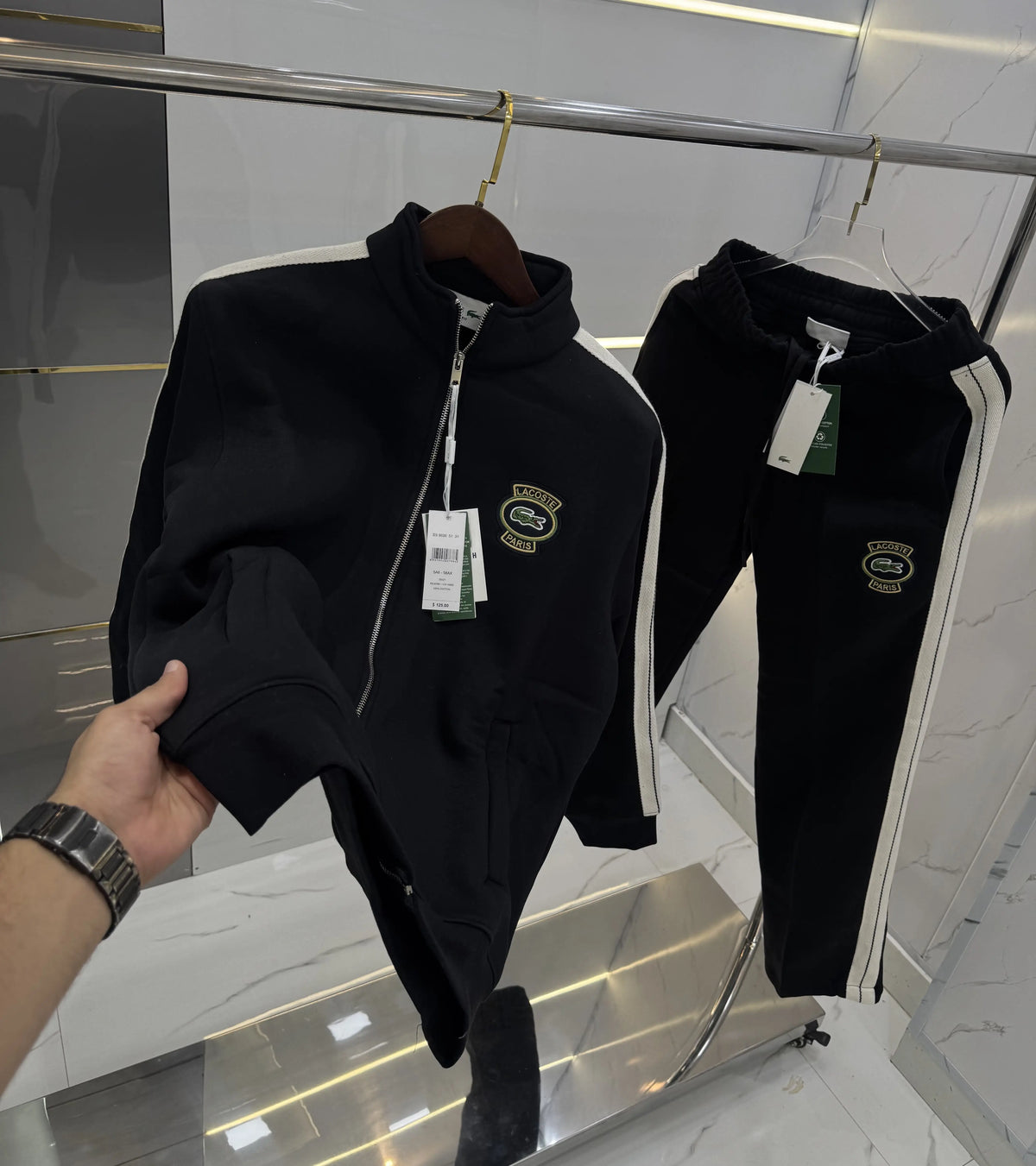 Lacost e Black Logo Work Premium Tracksuit