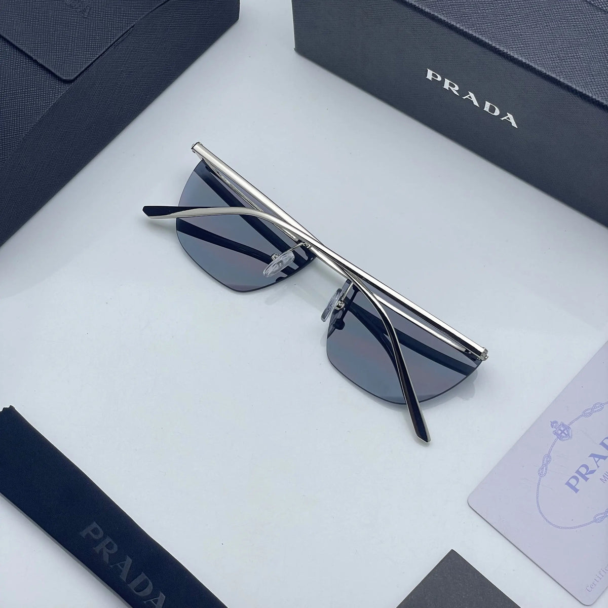 prada 2236 silver black