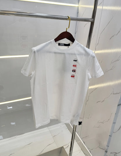 Karl Lagerfeld White Logo Print Premium T-Shirt