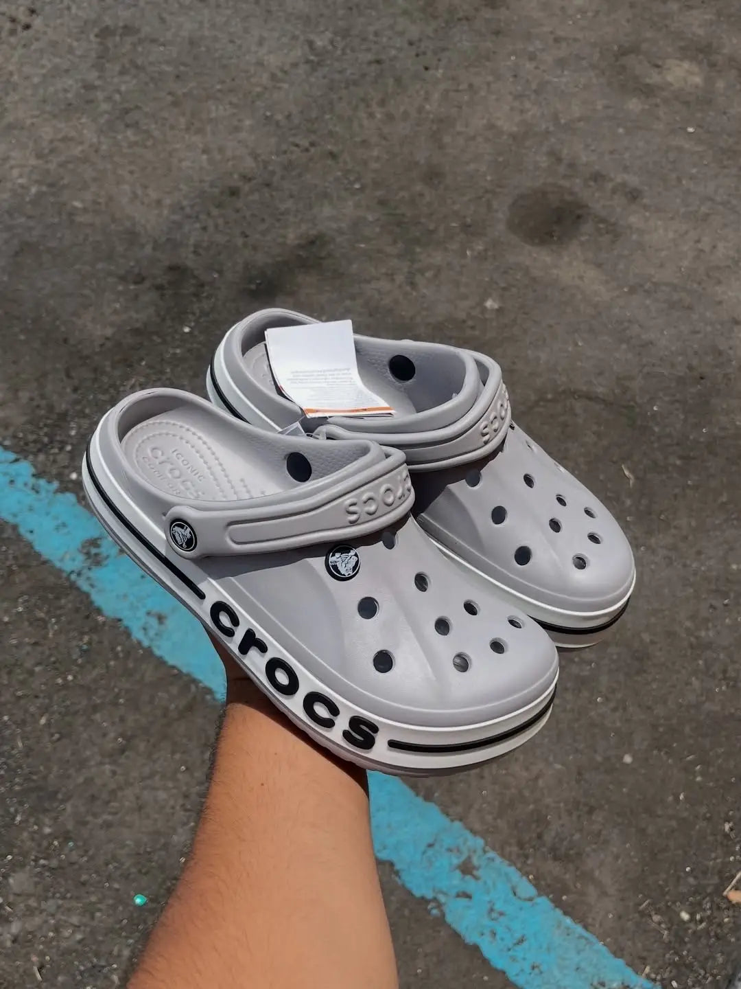 Crocs_Bayaband Clogs Grey Black