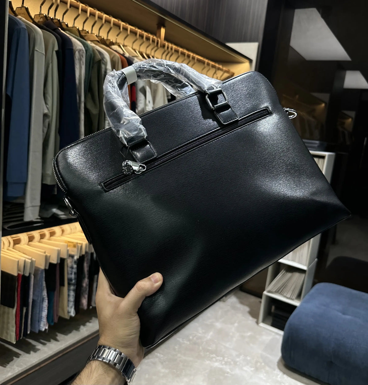 Mont Blan c Luxury Premium Imported Black Laptop Bag mb1115