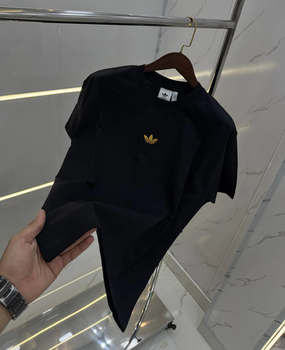Adida s Black Logo Work Imported Oversized T-shirt