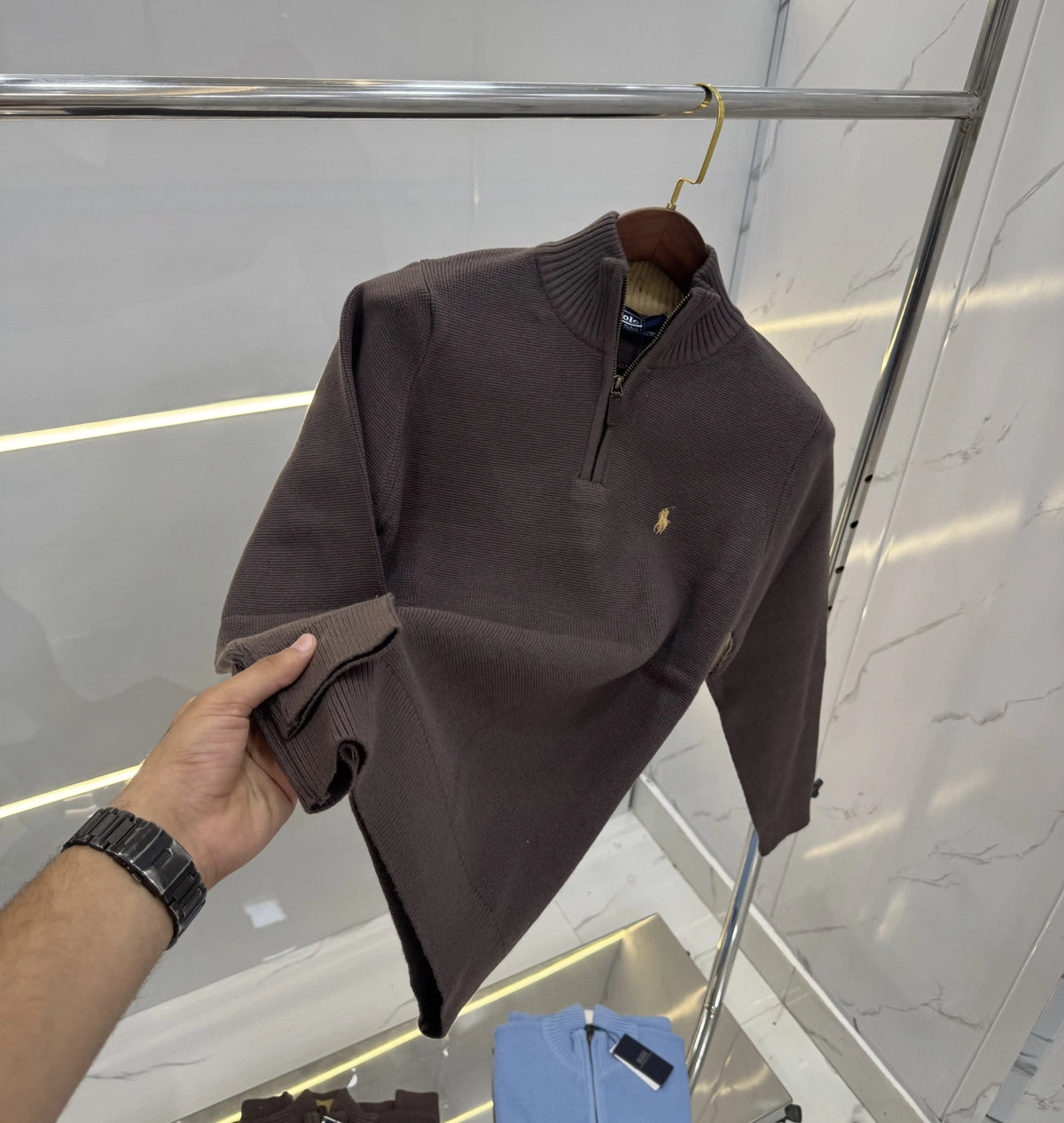 Ralph  Lauren Brown Imported Knitted Pull Over