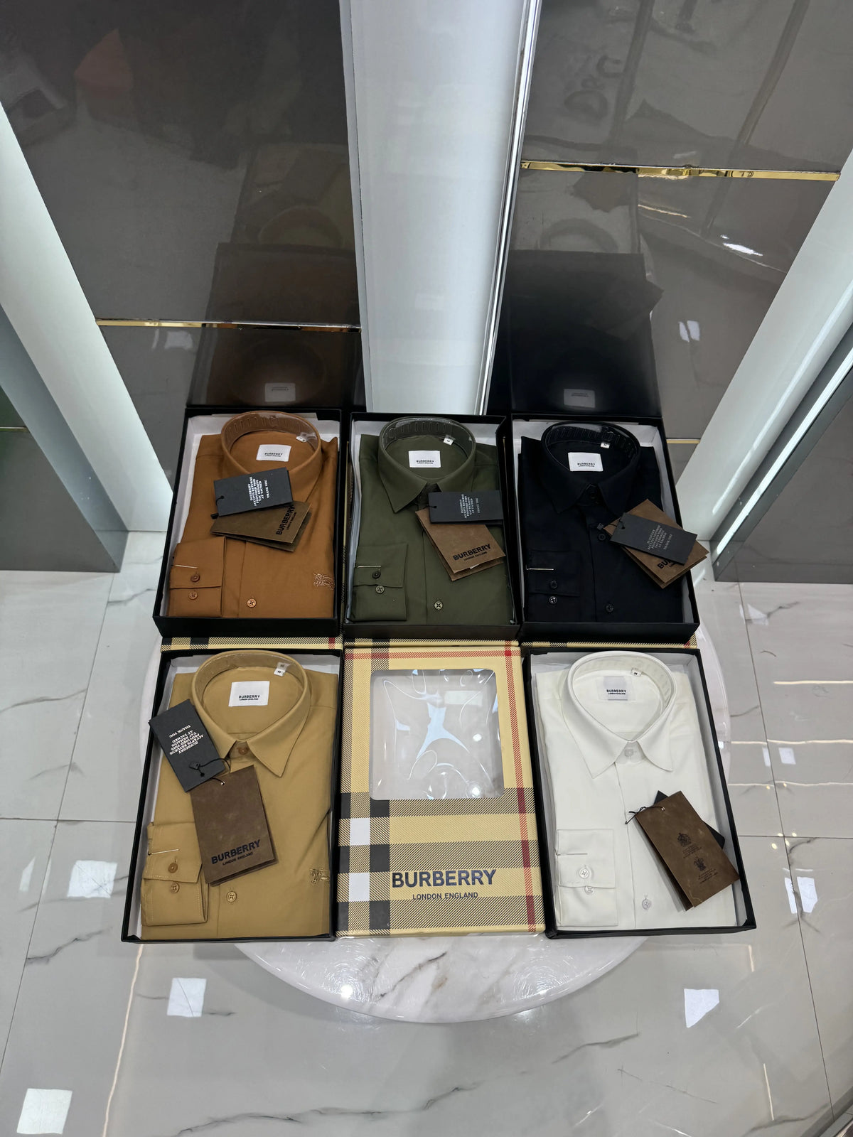 Burberr y  Beige   Premium Shirt With Original Box
