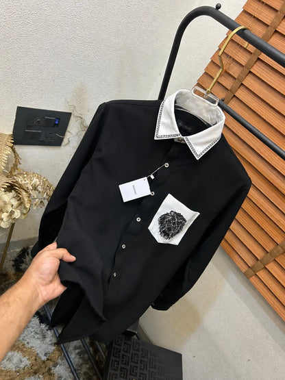 Balmai_n Designer Italian Imported Premium Partywear Shirt With OG Box (DN 649)