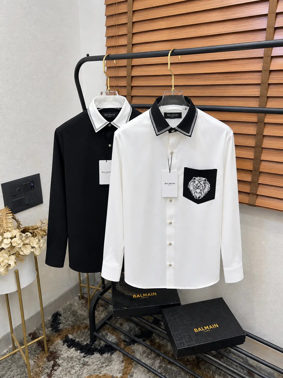 Balmai_n Designer Italian Imported Premium Partywear Shirt With OG Box (DN 649)