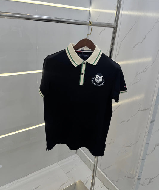 Tomm y Hilfiger Black  Premium Polo T-shirt