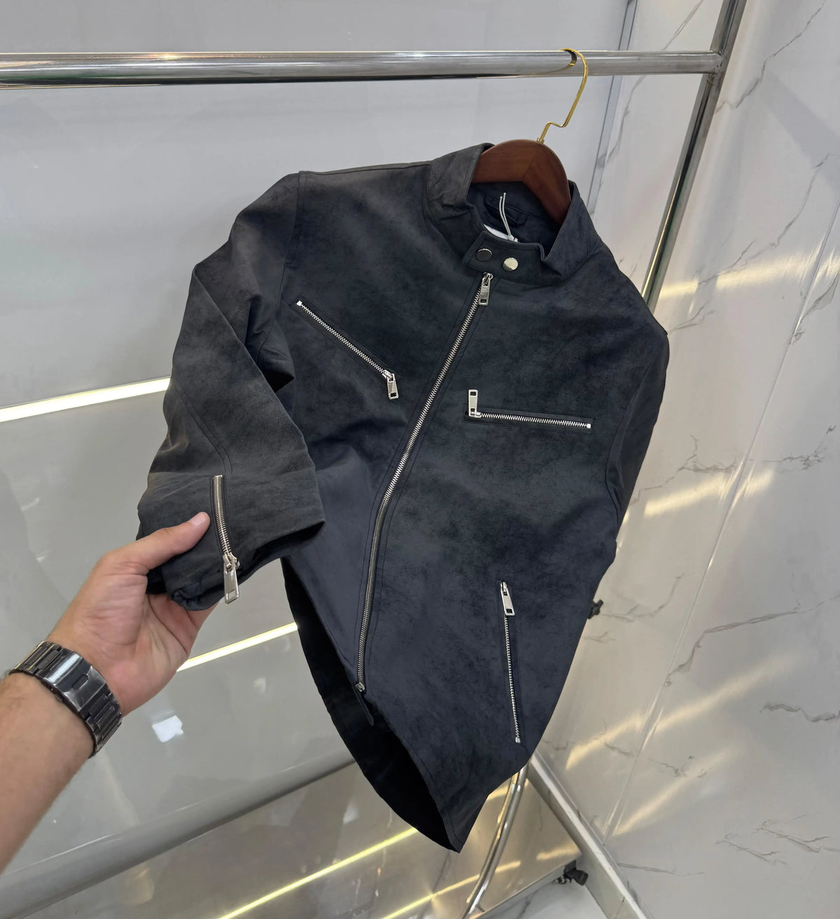 Coach  Black  Premium Leather Jacket