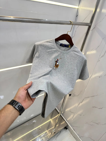 Ralp h Lauren Gery Embroidery Logo premium Polo T-shirt