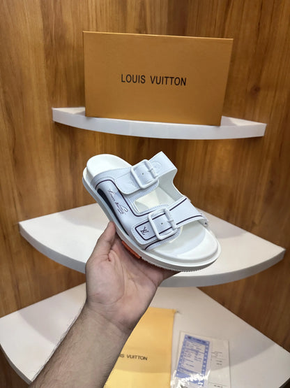 Louis_Vuitton_All White Double Lock Premium Slide