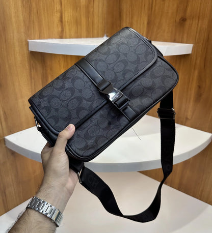 Coac h Premium Monogram Imported Cross Body Bag Grey c009