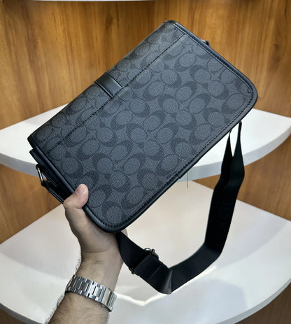 Coac h Premium Monogram Imported Cross Body Bag Grey c009