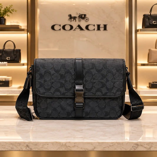 Coac h Premium Monogram Imported Cross Body Bag Grey c009