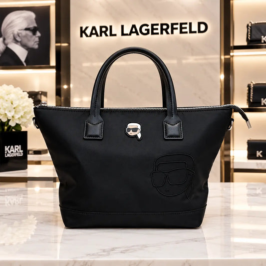 Karl Lagerfel d Luxury Hand Bag Black With Carry Bag k220