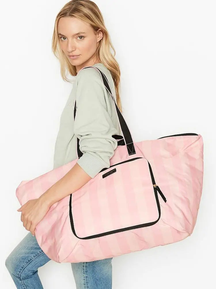 Victorias Secre t Luxury Tote Bag Pink White vs90