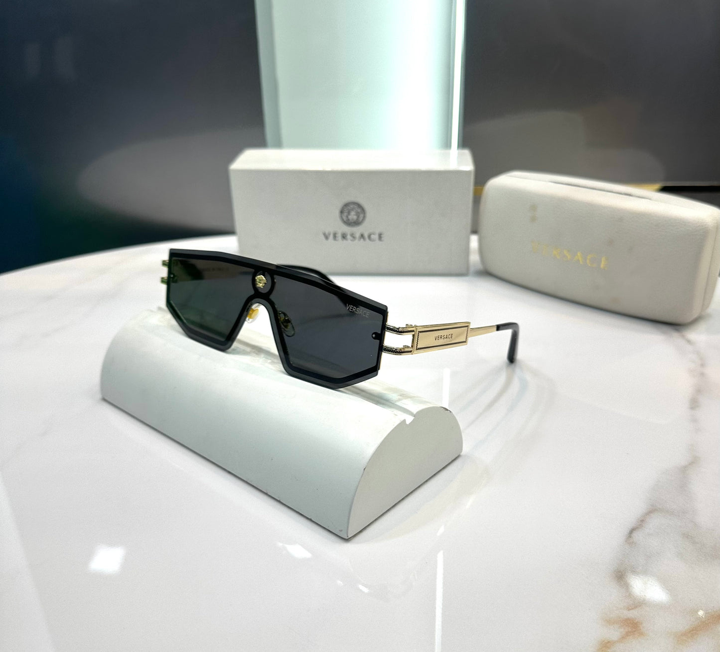 Versace Black Metal Karan Aujla Edition Luxury Shade With Original Packing