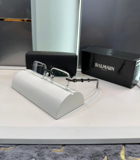 Balmain Paris Transparent White Designer Luxury Sunglasses With Original Packing