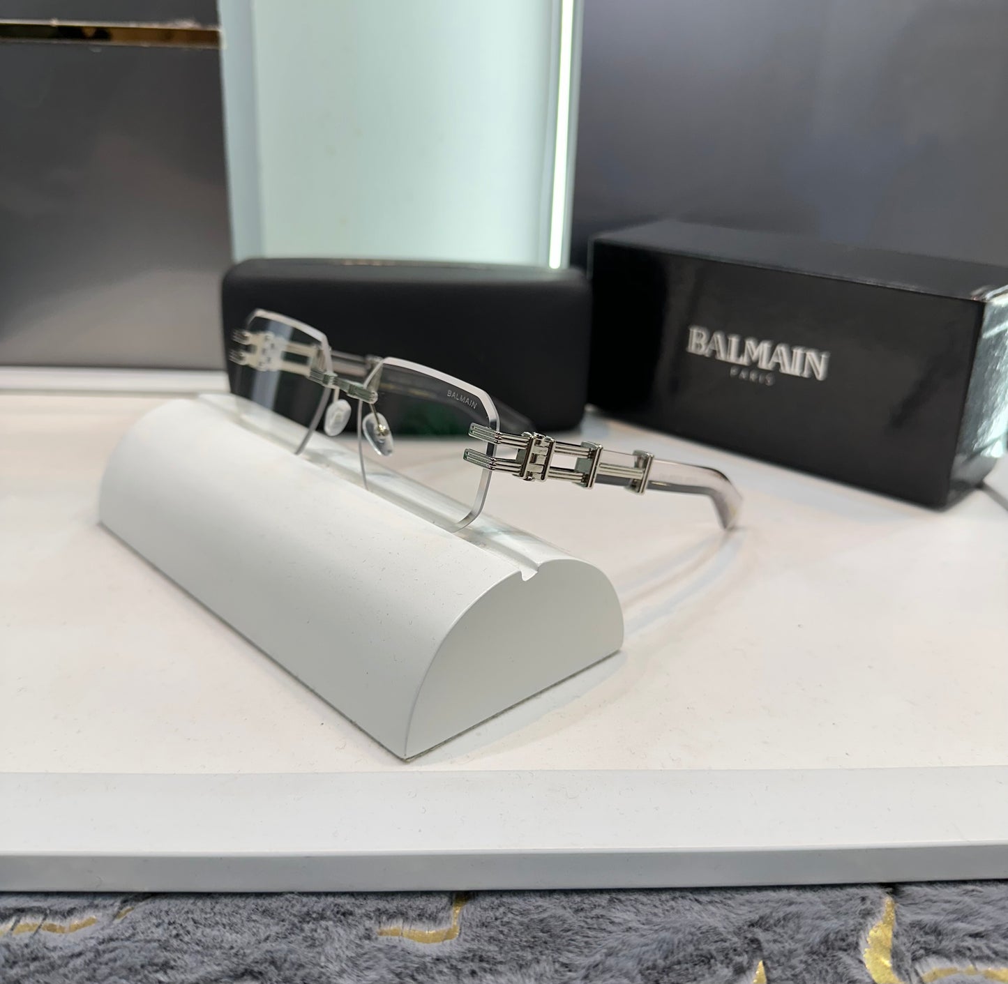 Balmain Paris Transparent Luxury Sunglasses With Original Packing