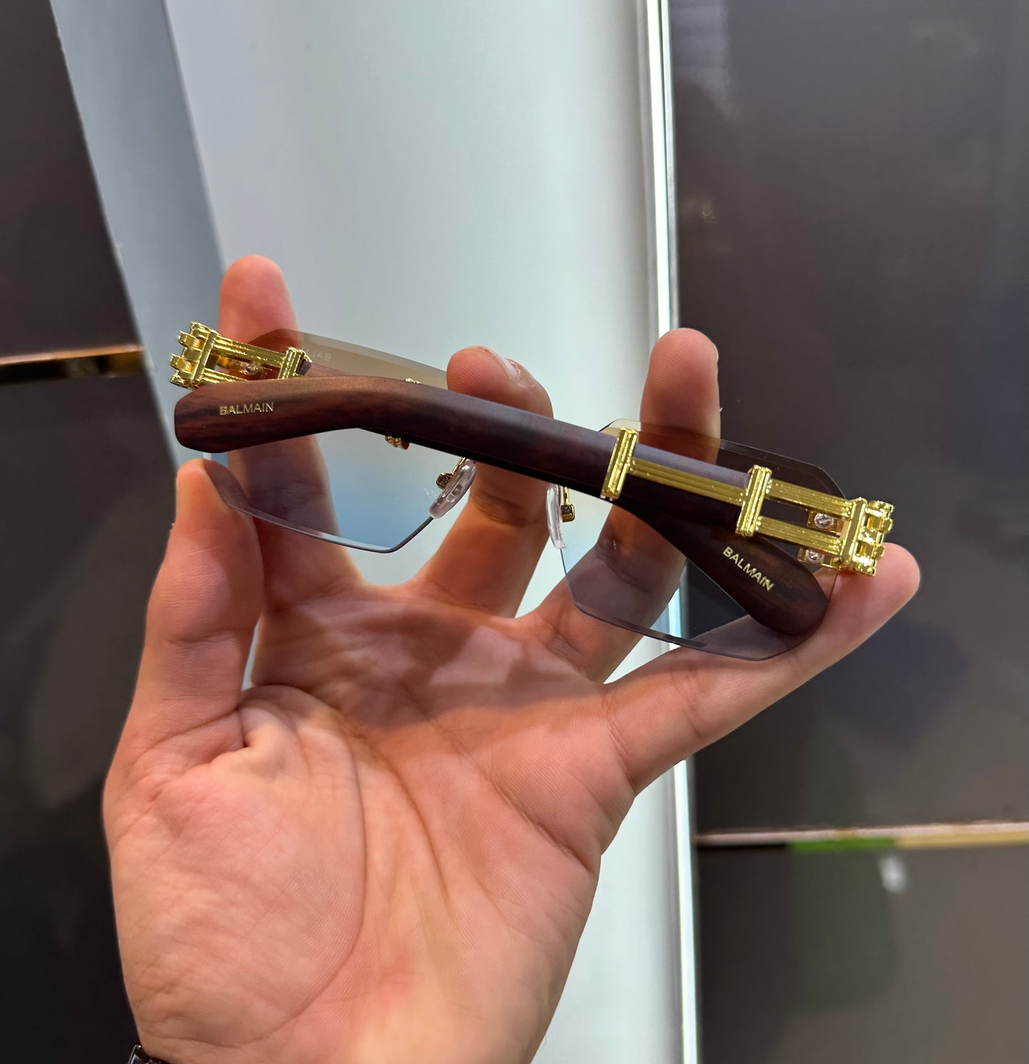 Balmain Paris Dual Tone Designer Luxury Sunglasses With Original Packing