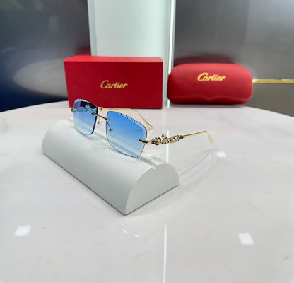 Cartier Sky Blue Metal Karan Aujla Edition Luxury Shade With Original Packing
