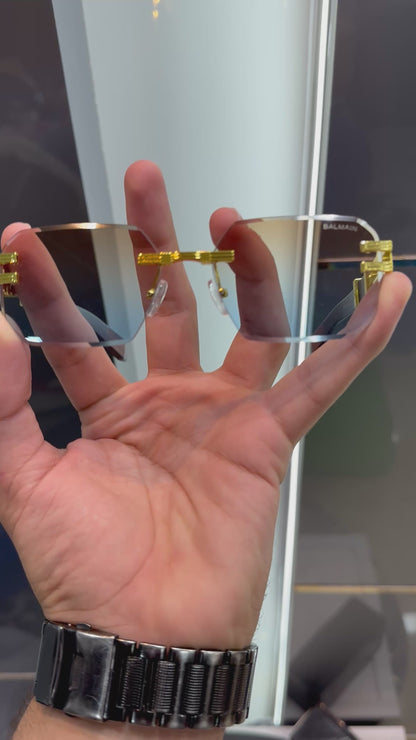 Balmain Paris Dual Tone Designer Luxury Sunglasses With Original Packing