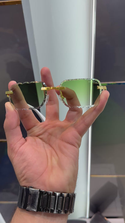 Balmain Paris Green White Look Designer Luxury Sunglasses With Original Packing